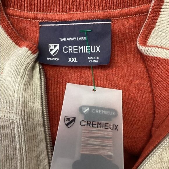 Cremieux Mens Sleeveless Full Zip Reversible Cardigan Sweater, Beige, size XXL - Picture 6 of 7